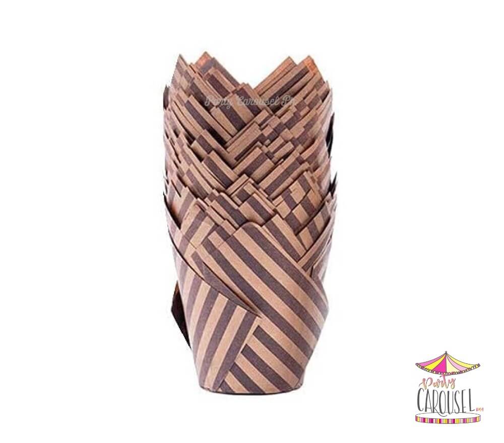 tulipmuffinlinerbrownstripe